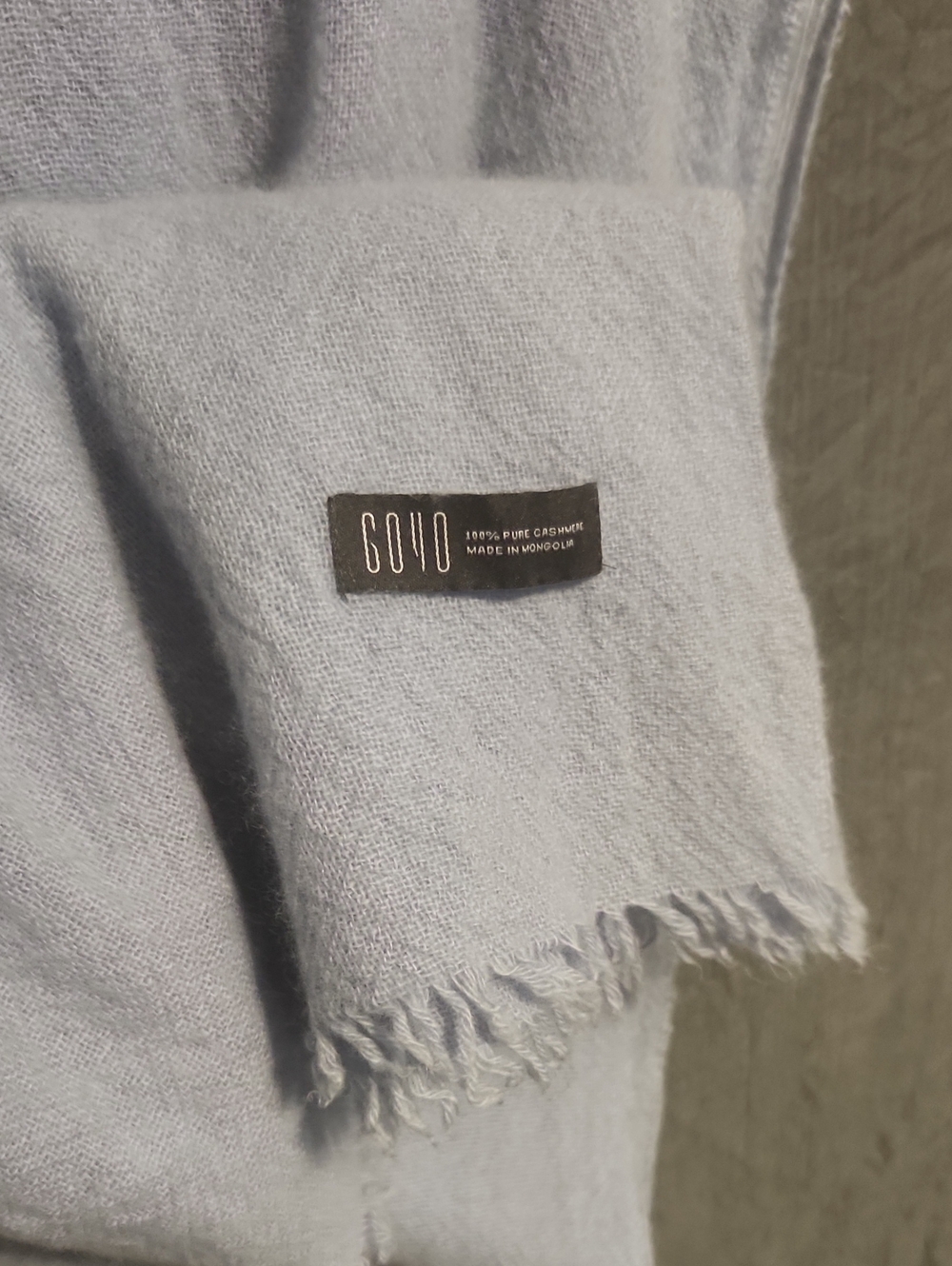 Goyo 100% Pure Cashmere Oversized Scarf / Travel Blanket Made In Mongolia